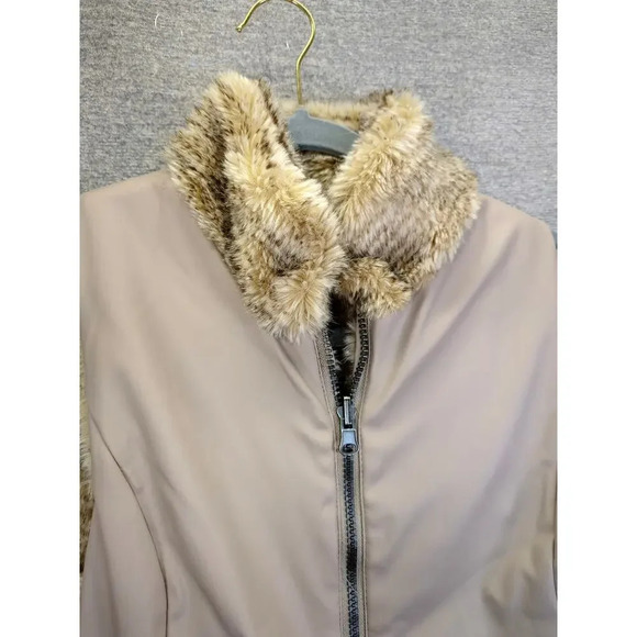 Keren Hart Faux Fur Leather Reversible Vest with Pockets Animal Print Size Small - Picture 7 of 16